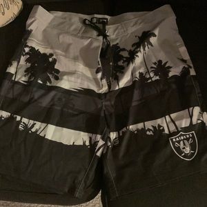 Raiders swim trunks size large